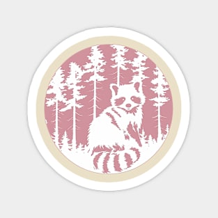 Pastel Raccoon in the woods Sticker